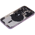 Back Housing W/ Small Pre-Installed Compatible For iPhone 14 Pro (U.S Version) (No Logo) (Aftermarket Plus) (Deep Purple)