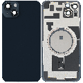 Back Glass With Steel Plate With MagSafe Magnet Pre-Installed Compatible For iPhone 14 Plus (Used OEM Pull: Grade A) (Midnight)