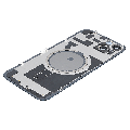 Back Glass With Steel Plate With MagSafe Magnet Pre-Installed Compatible For iPhone 14 Plus (Used OEM Pull: Grade A) (Midnight)